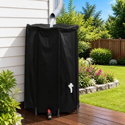 Collapsible 500L Water Tank for Garden Use - Black