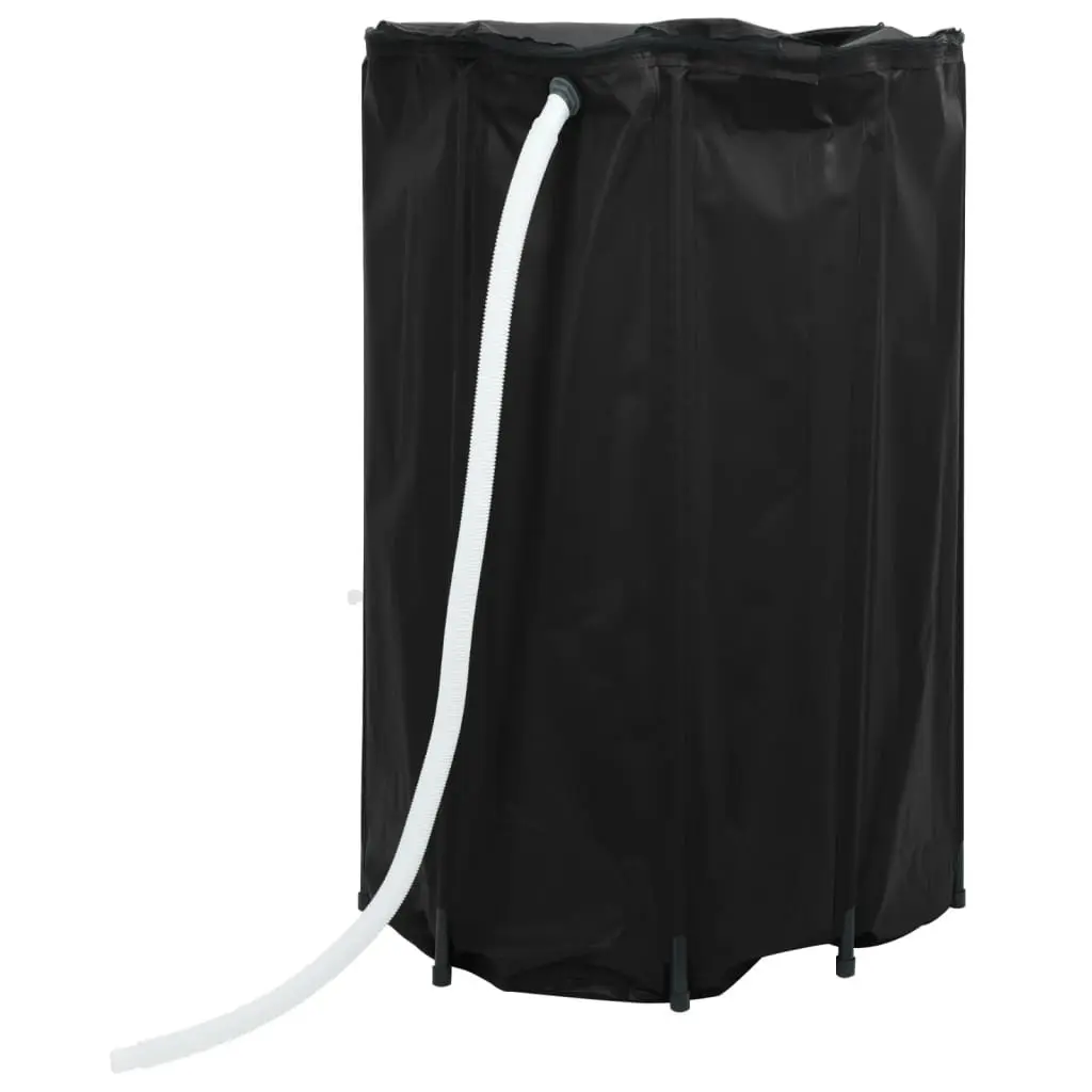 Water Tank PVC 1000L Black Foldable with Tap Collapsible Rain Storage