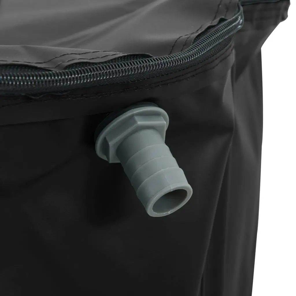Water Tank PVC 1000L Black Foldable with Tap Collapsible Rain Storage