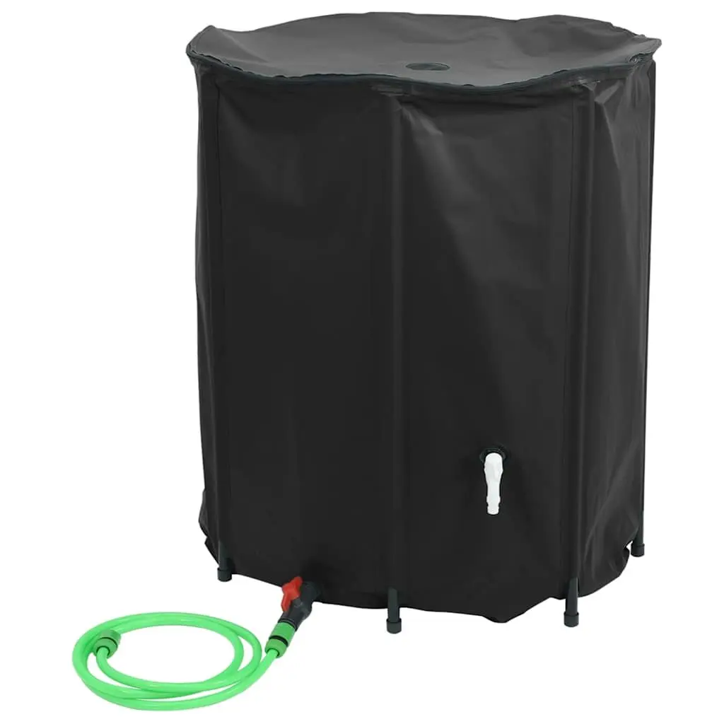 Collapsible Water Tank PVC 1250L Foldable Black Garden