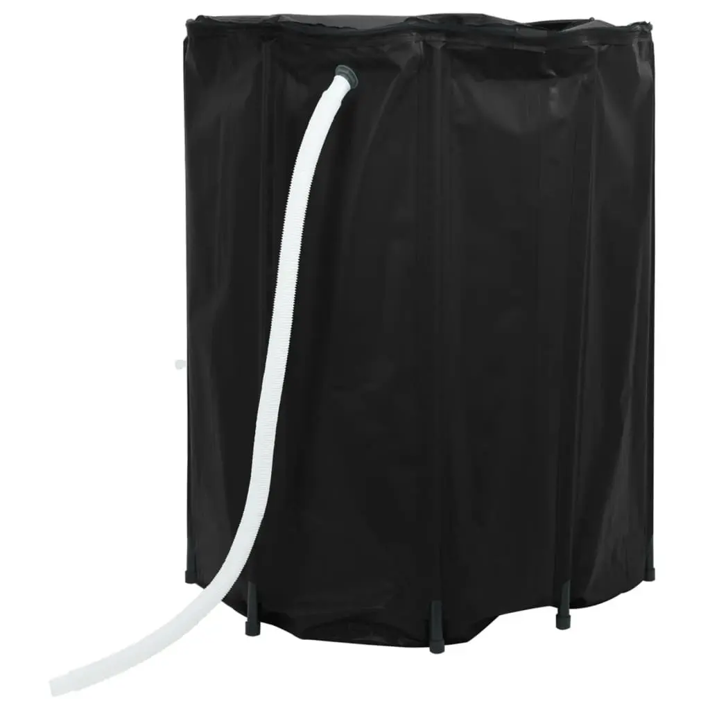Collapsible Water Tank PVC 1350L Foldable Black with Tap