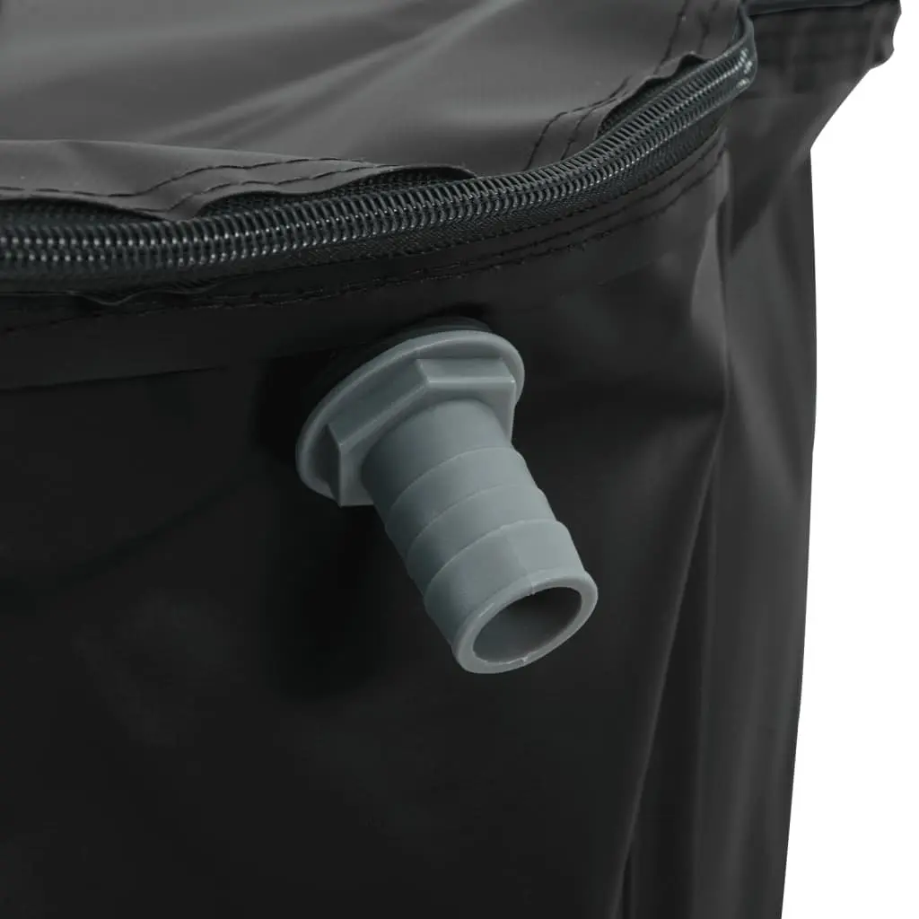 Collapsible Water Tank PVC 1350L Foldable Black with Tap
