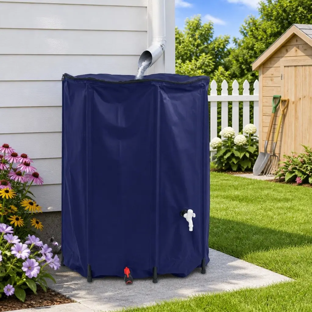 Water Tank Collapsible 1350L Blue Foldable Rain Storage