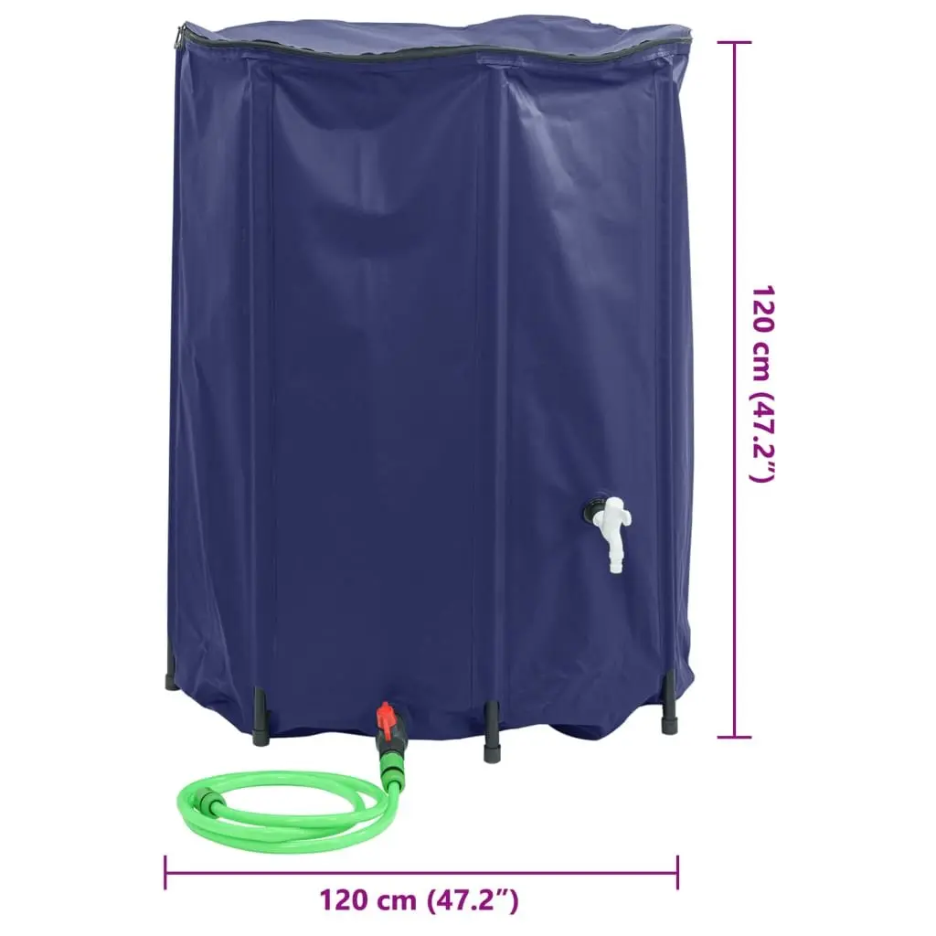 Water Tank Collapsible 1350L Blue Foldable Rain Storage