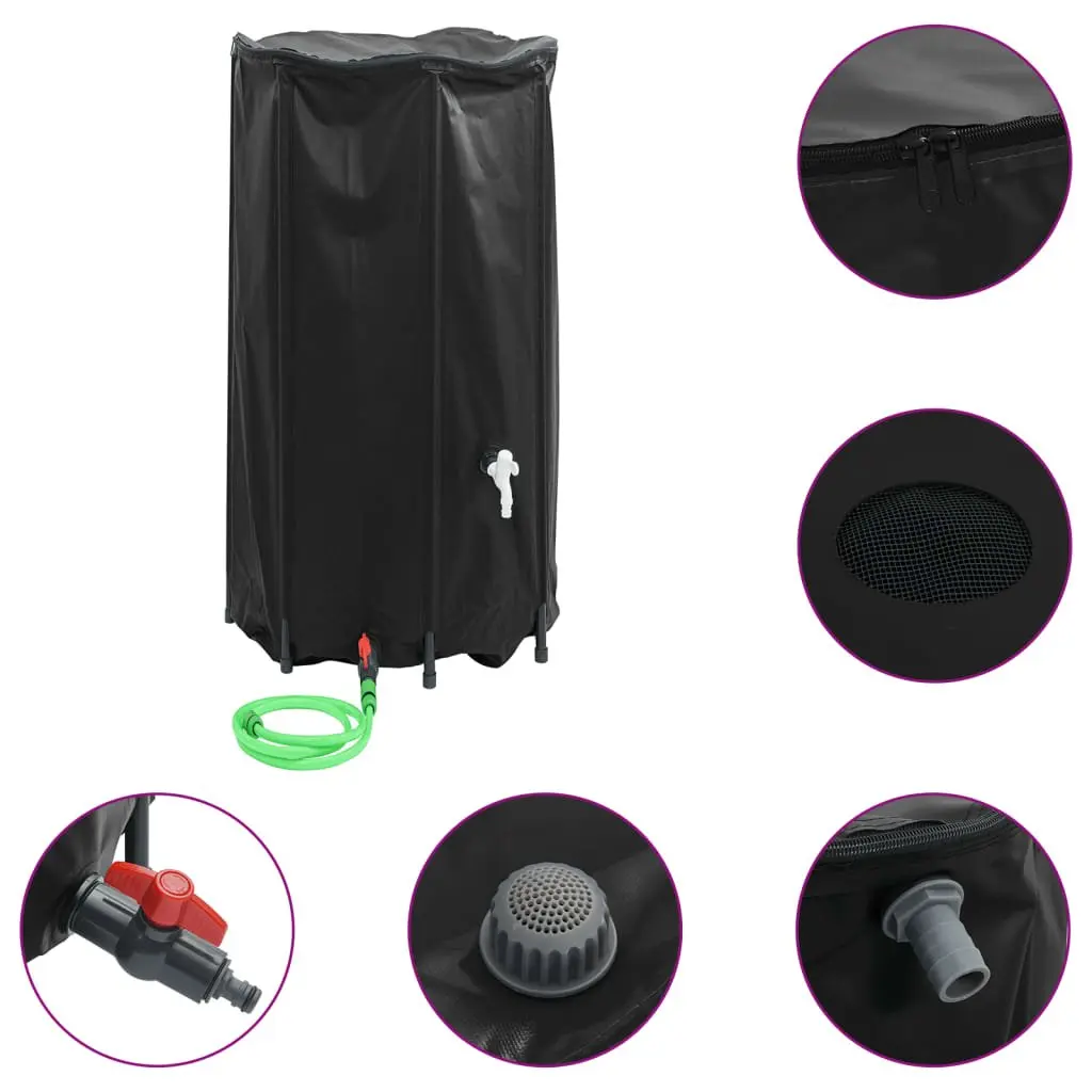Collapsible 380L Rainwater Storage Tank with Tap