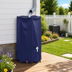 Durable 380L Collapsible Blue Water Storage Tank