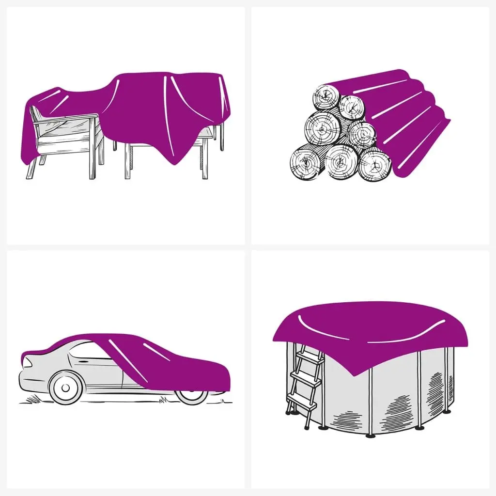 Heavy Duty Tarpaulin Sheet 2.5x3.5m for Protection