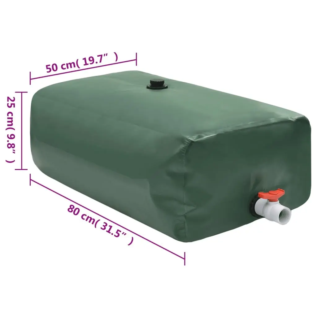 Foldable Water Tank PVC 100L Green