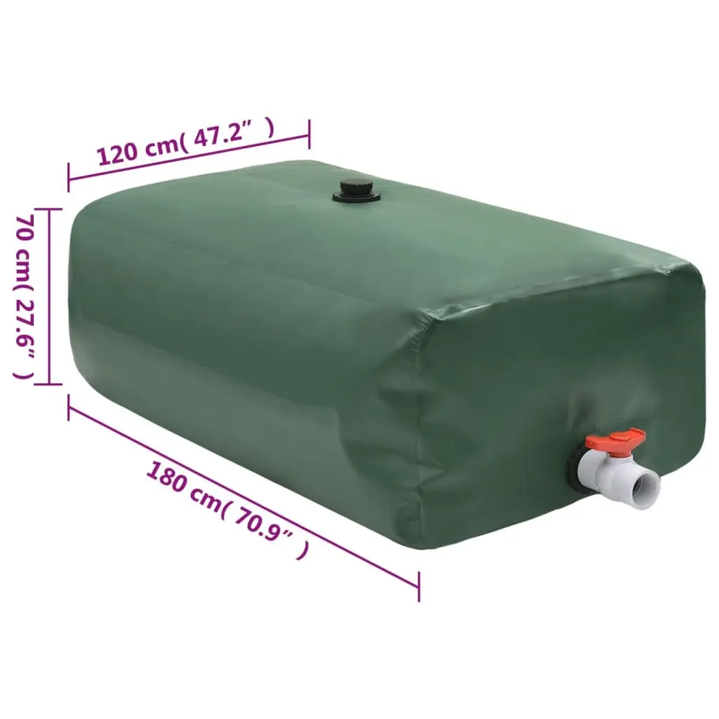 1500L Foldable Water Storage Tank with Tap
