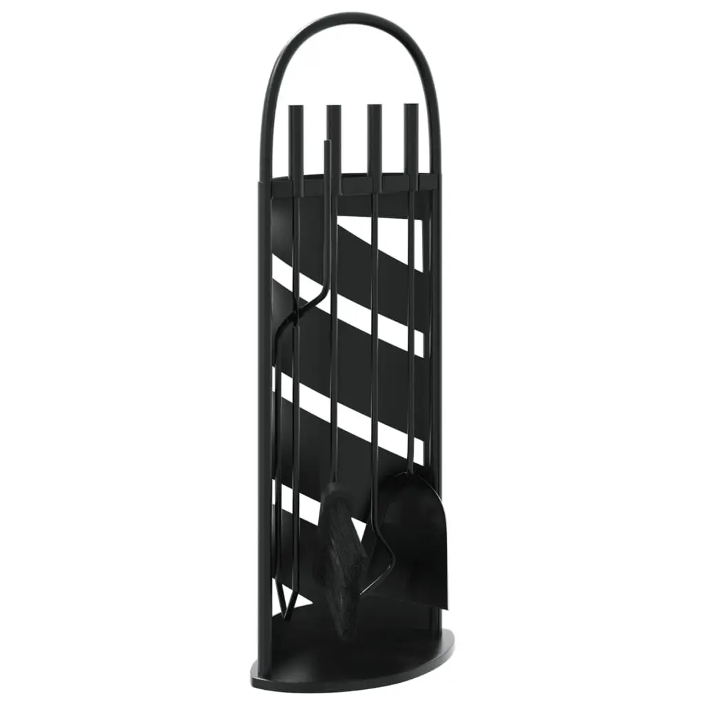 5-Piece Fireplace Tool Set with Steel Stand