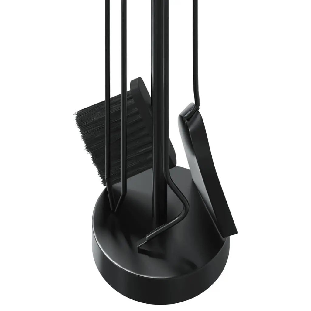 5-Piece Black Steel Fireplace Tool Set