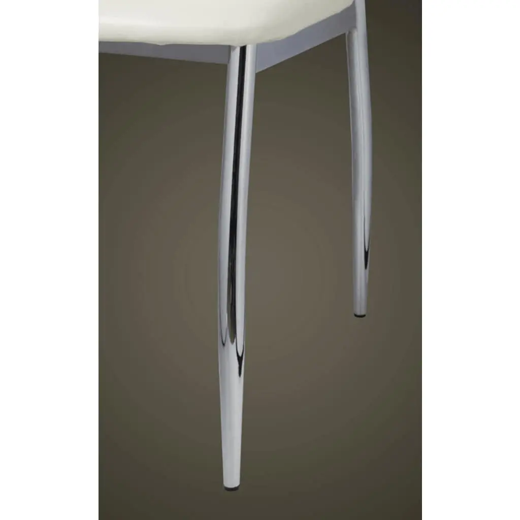 Dining Chairs Synthetic Leather High Back White Set of 6
