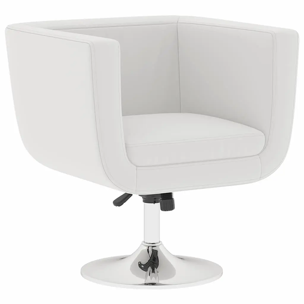 Bar Stools Artificial Leather Height Adjustable White 2 Piece Swivel Armchairs