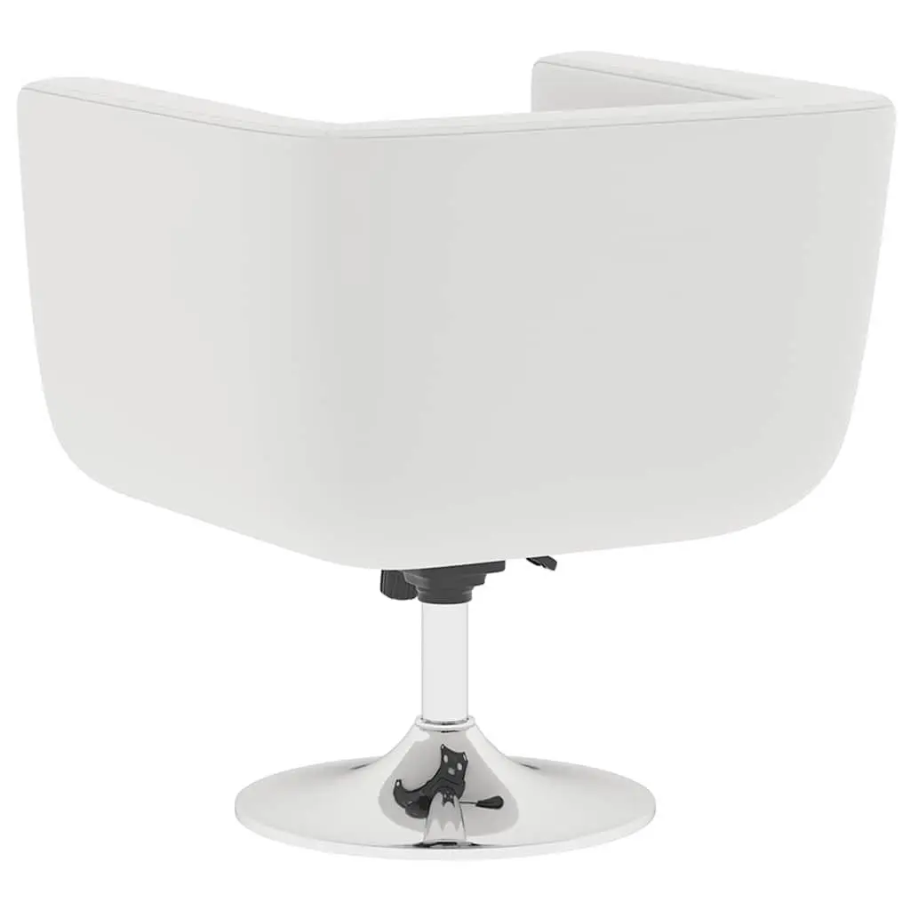 Bar Stools Artificial Leather Height Adjustable White 2 Piece Swivel Armchairs