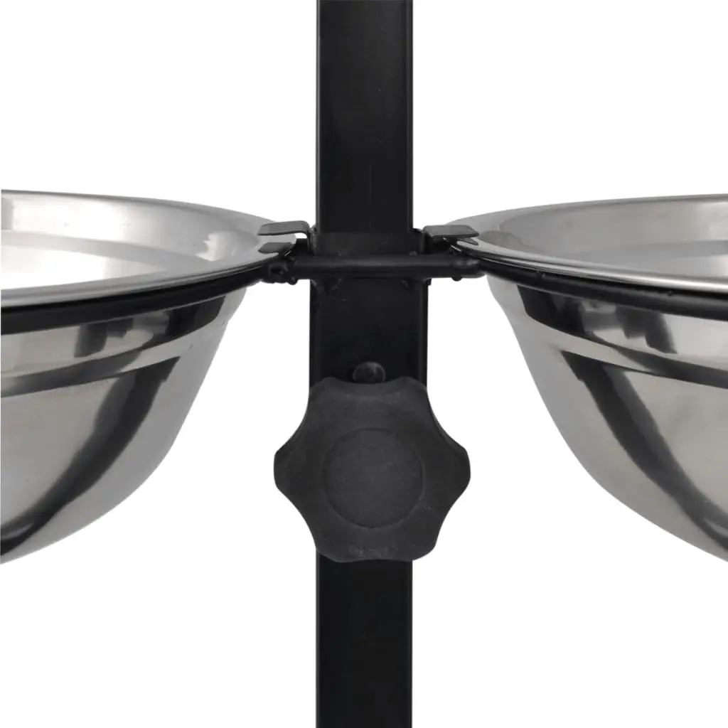 Adjustable Double Diner Feeding Stand with Bowls