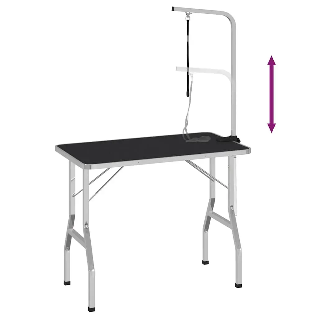 Adjustable Brown Pet Grooming Table for Professionals