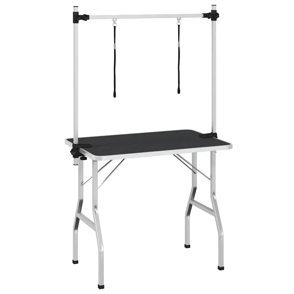 Foldable Dog Grooming Table with Adjustable Arm and Durable Build