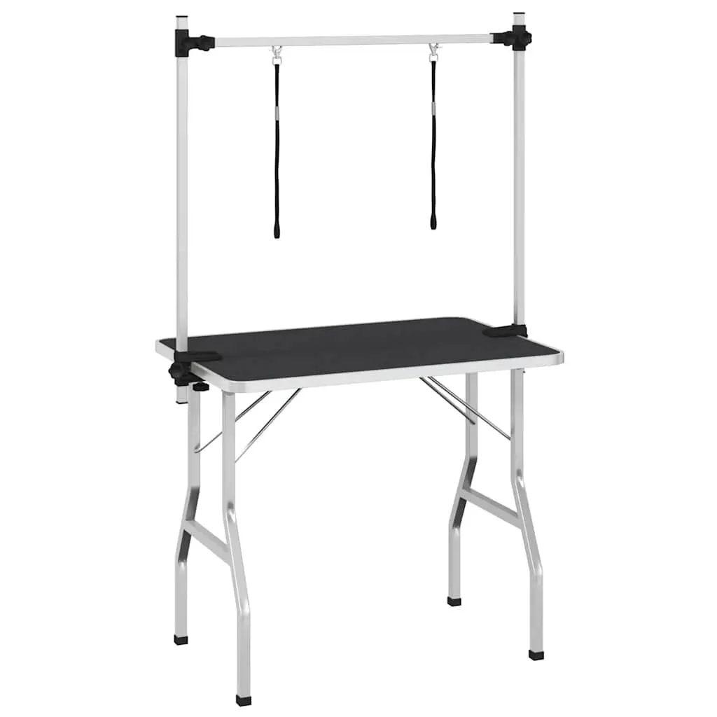 Foldable Dog Grooming Table with Adjustable Arm and Durable Build
