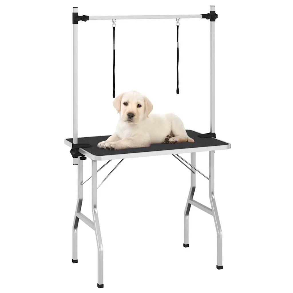 Foldable Dog Grooming Table with Adjustable Arm and Durable Build