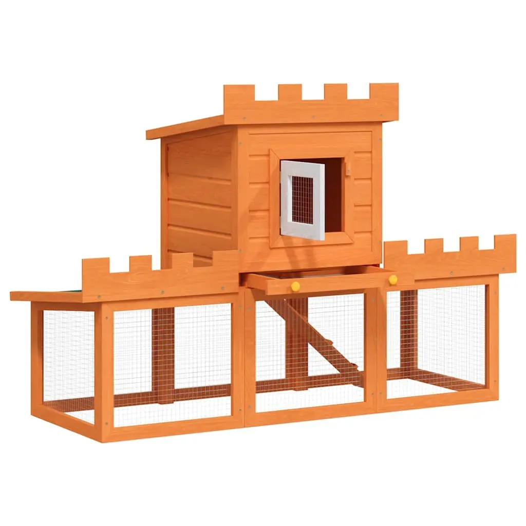 2-Level Outdoor Rabbit Hutch for Small Pets