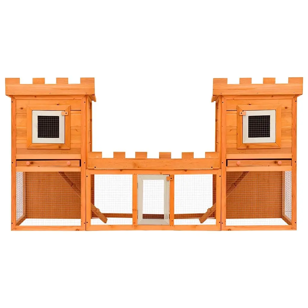 Large Double Layer Rabbit Hutch for Outdoor Use