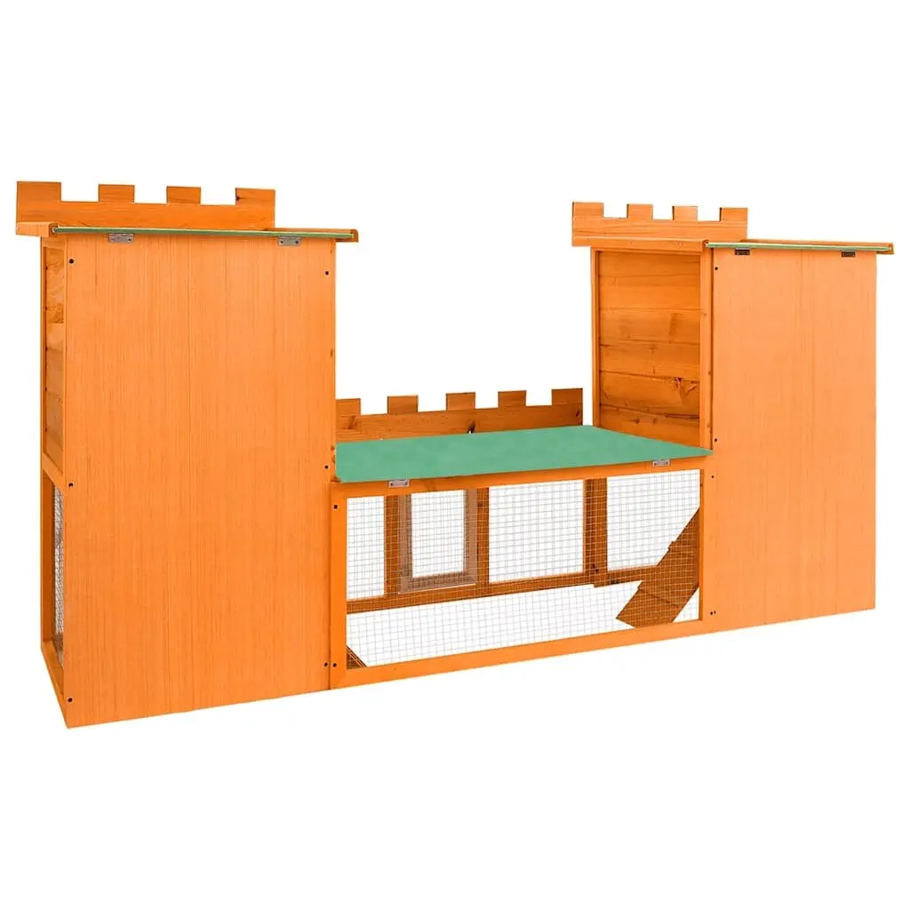 Large Double Layer Rabbit Hutch for Outdoor Use