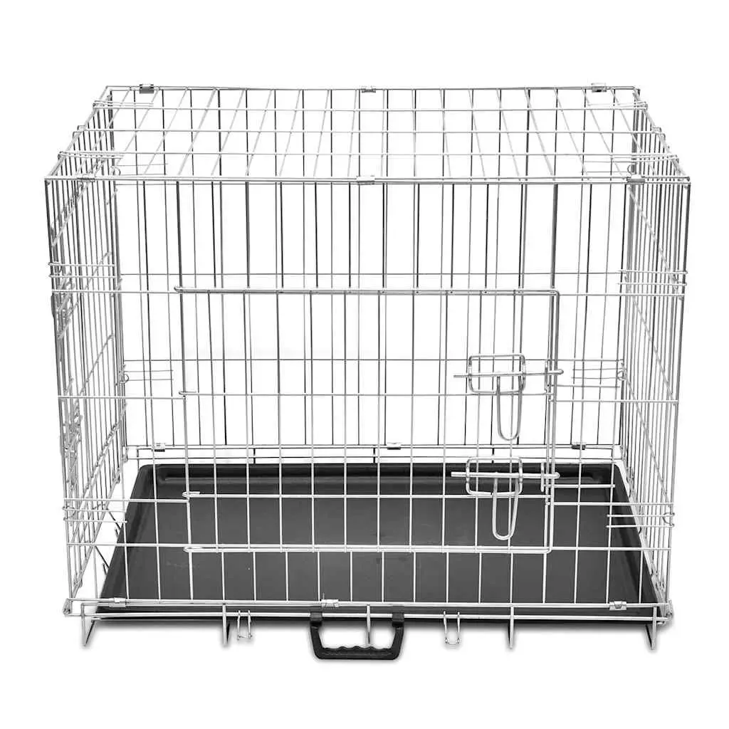 Foldable Dog Bench Metal M Black