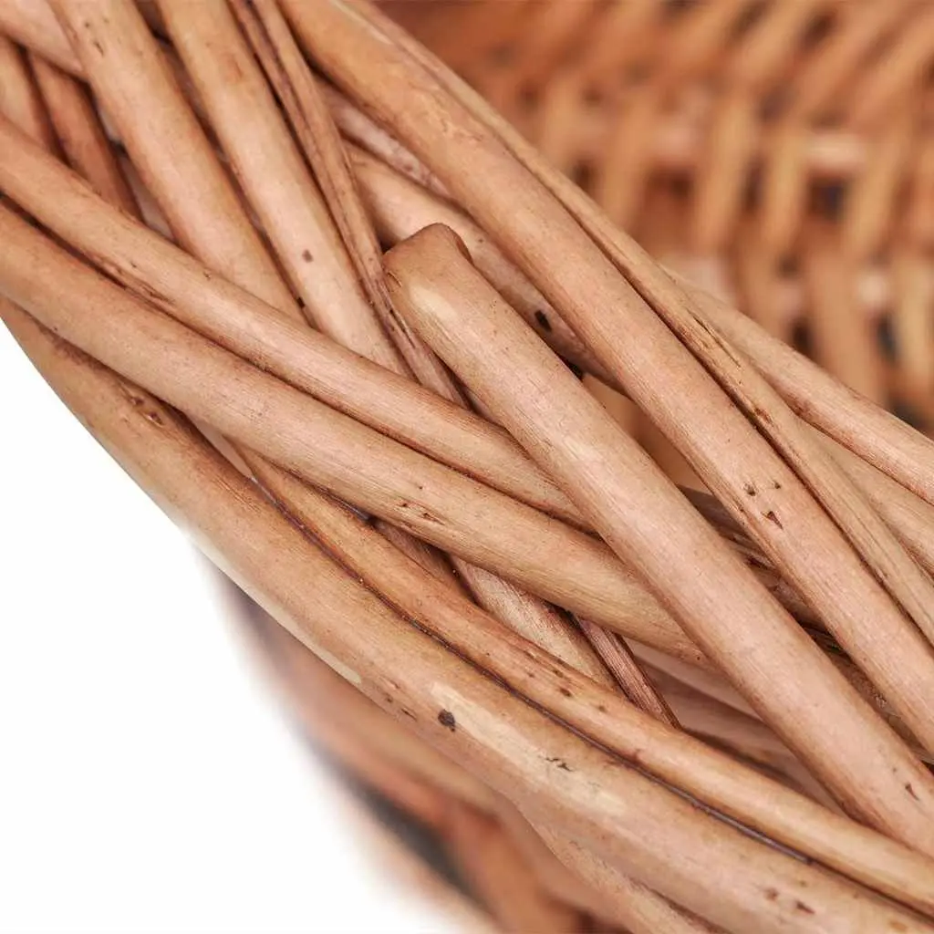 Dog Basket Pet Bed 90cm Willow Woven Brown Natural Indoor Outdoor Sleep Rest