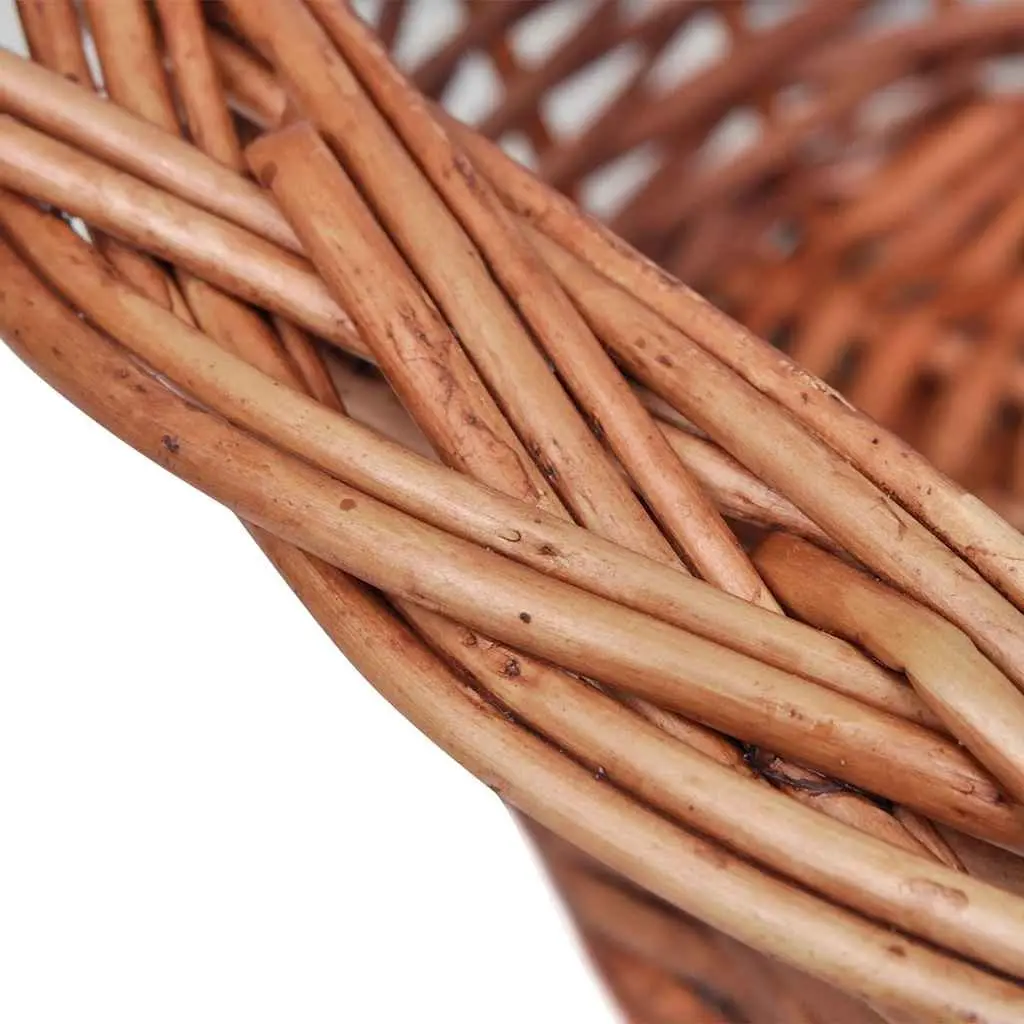 Brown Willow Woven Dog Basket Pet Bed 50cm