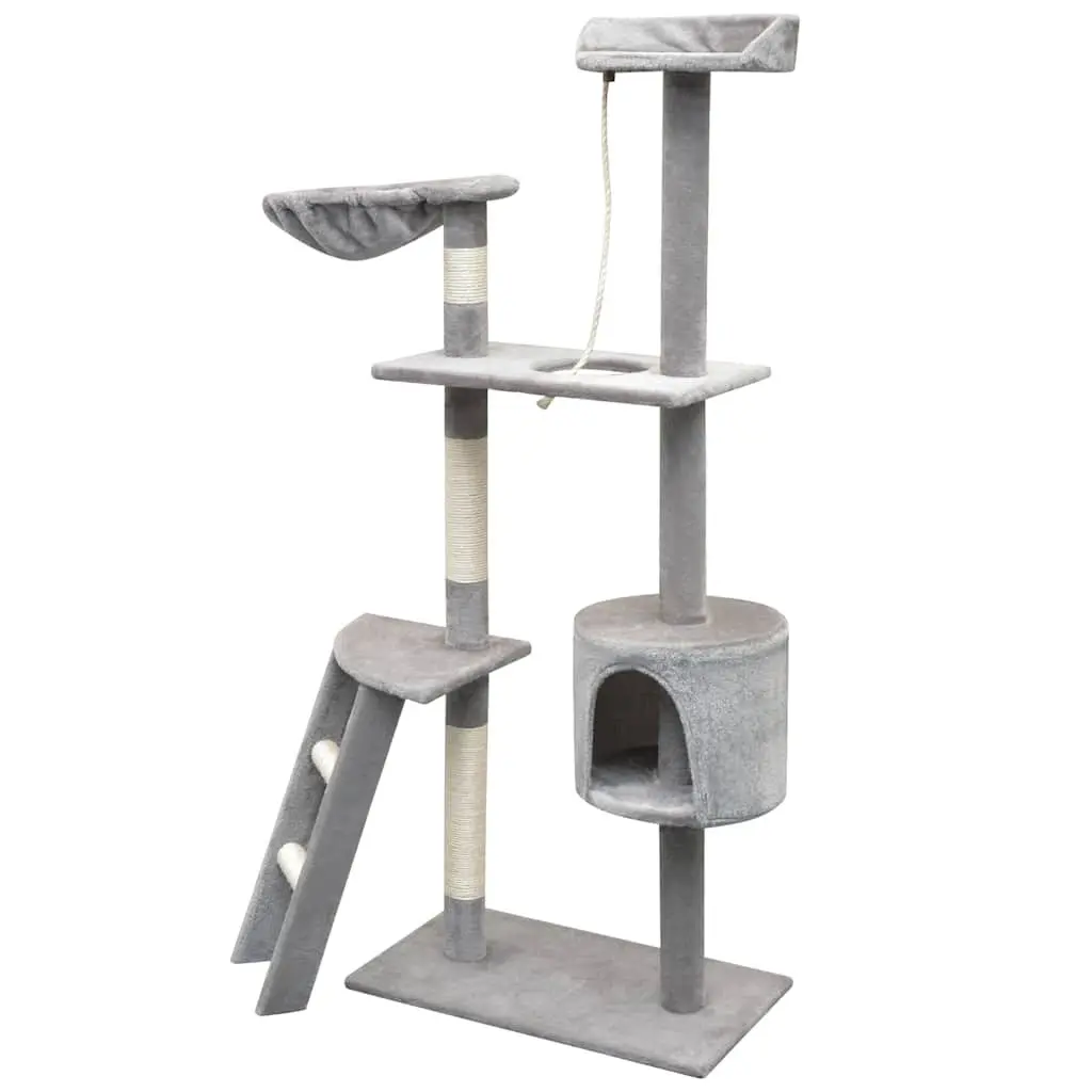 Cat Tree 150cm Grey Sisal Scratching Posts Multi-Level Play Centre Climbing