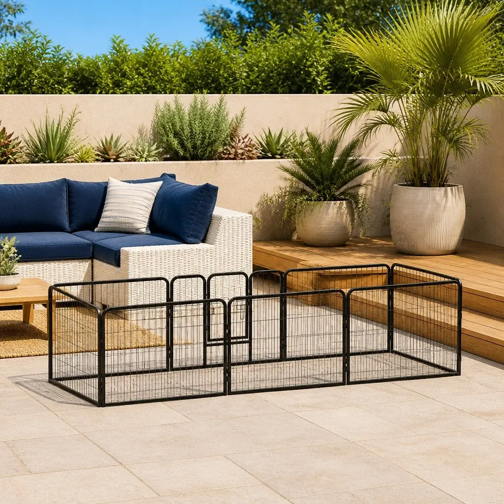 8-Panel Dog Playpen for Safe Exercise