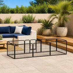 Sturdy 8-Panel Dog Playpen for Safe Exercise