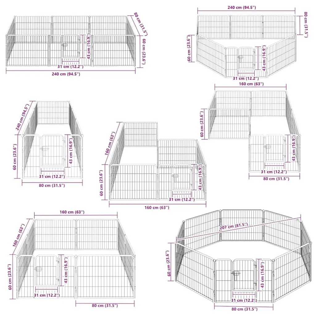 8-Panel Dog Playpen for Safe Exercise