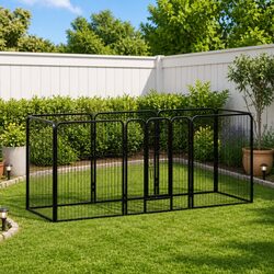 Sturdy 8-Panel Dog Playpen 80x100cm for Indoor/Outdoor Use