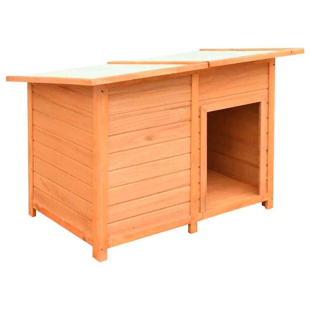 Solid Pine Wood Dog House Outdoor Kennel for Pets