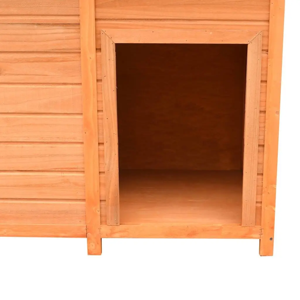 Solid Pine Wood Dog House Outdoor Kennel for Pets