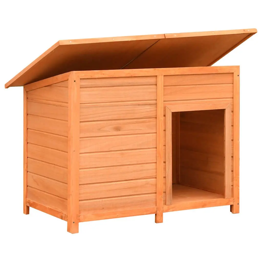 Solid Pine Wood Dog House Outdoor Kennel for Pets