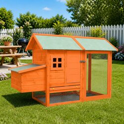 Sturdy Wooden Chicken Hutch for Small Animals
