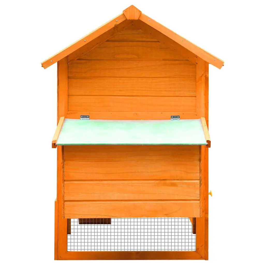 Chicken Cage Wooden 170x81x110 cm Brown