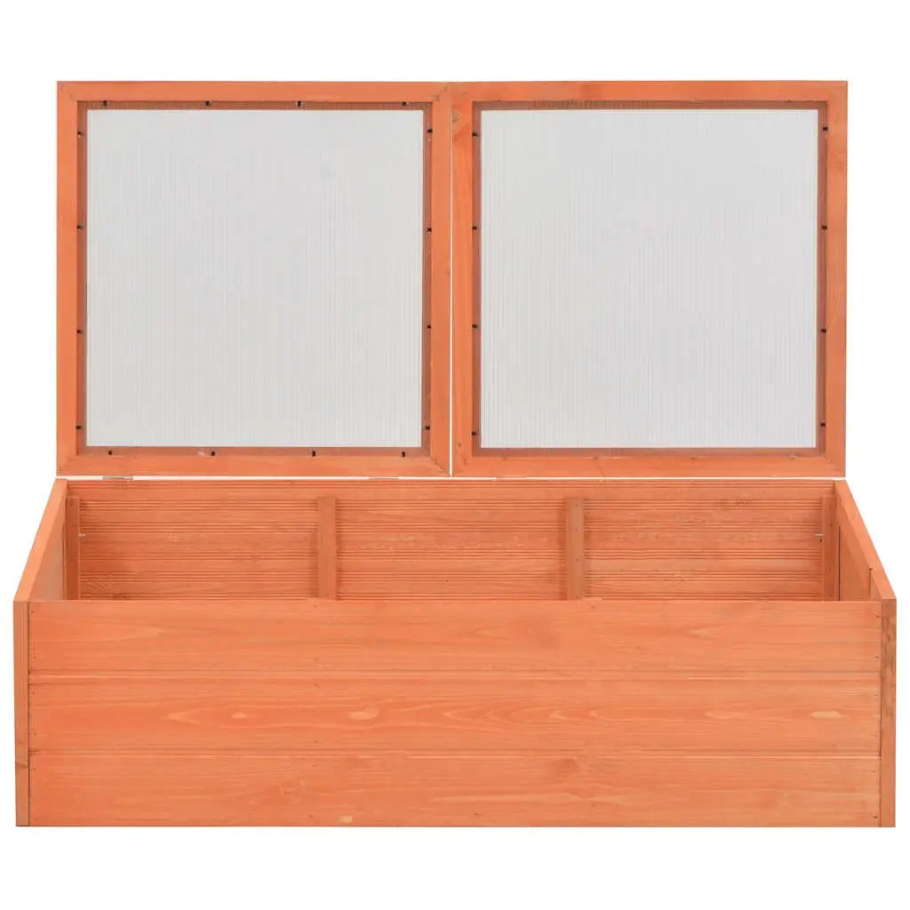 Wooden Greenhouse with PC Board Cold Frame