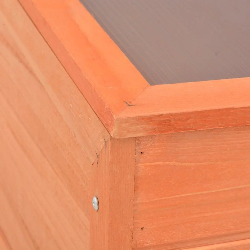 Wooden Greenhouse with PC Board Cold Frame