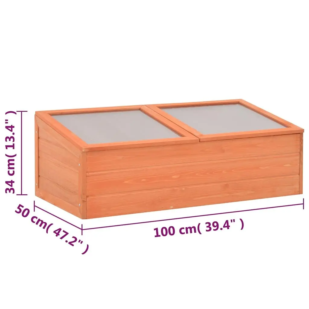 Wooden Greenhouse with PC Board Cold Frame