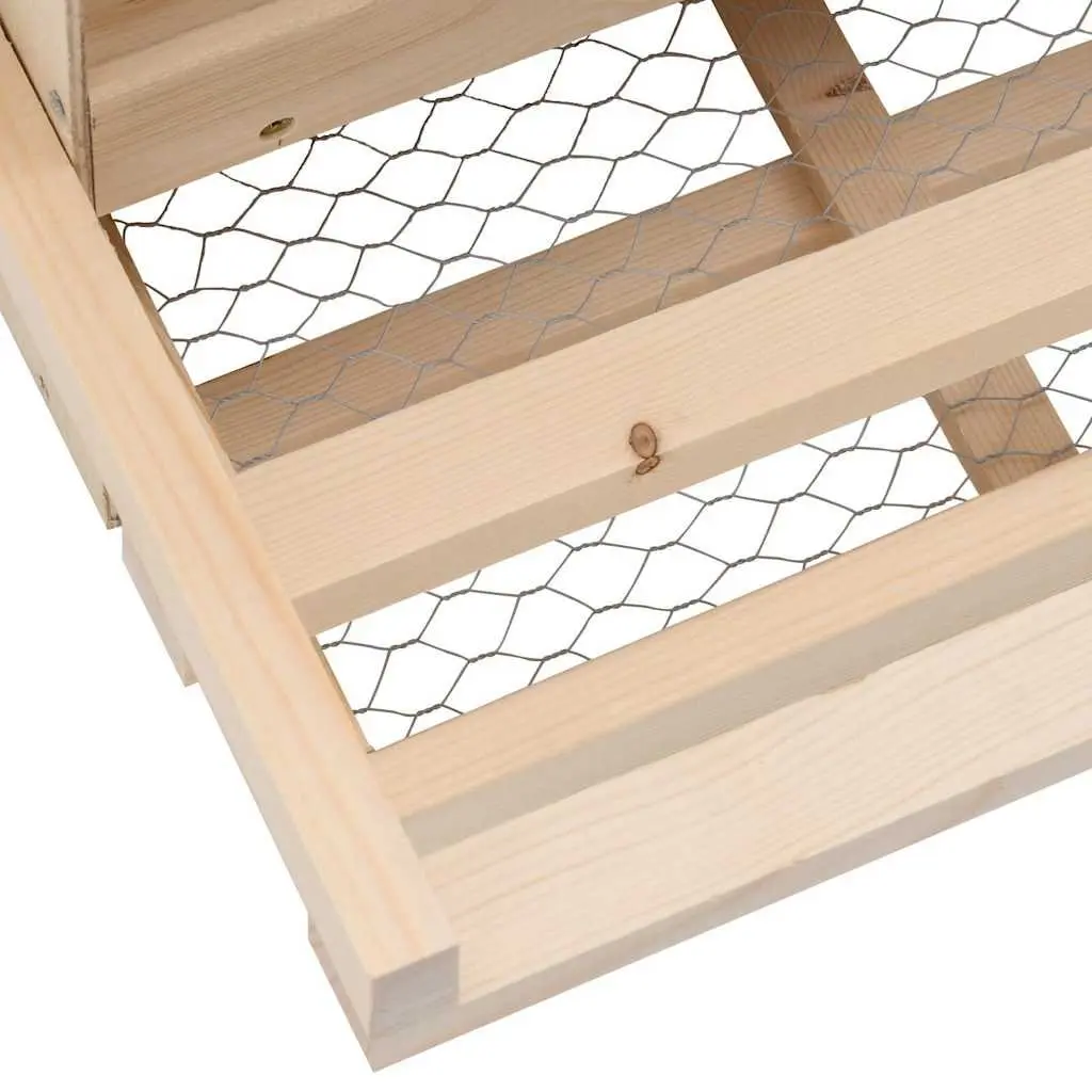 Chicken Nesting Box Wooden 2 Compartments 63 x 40 x 45 cm