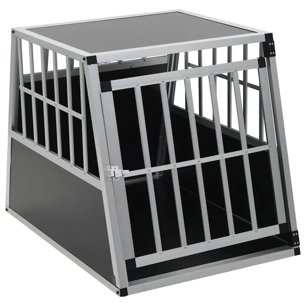Dog Cage Single Door 65x91x69.5 cm Portable Car Travel Crate Lightweight Easy