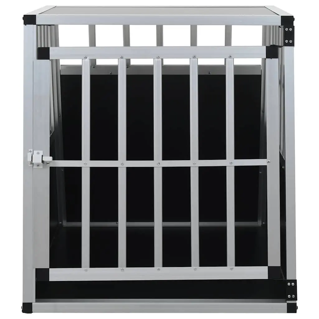 Dog Cage Single Door 65x91x69.5 cm Portable Car Travel Crate Lightweight Easy