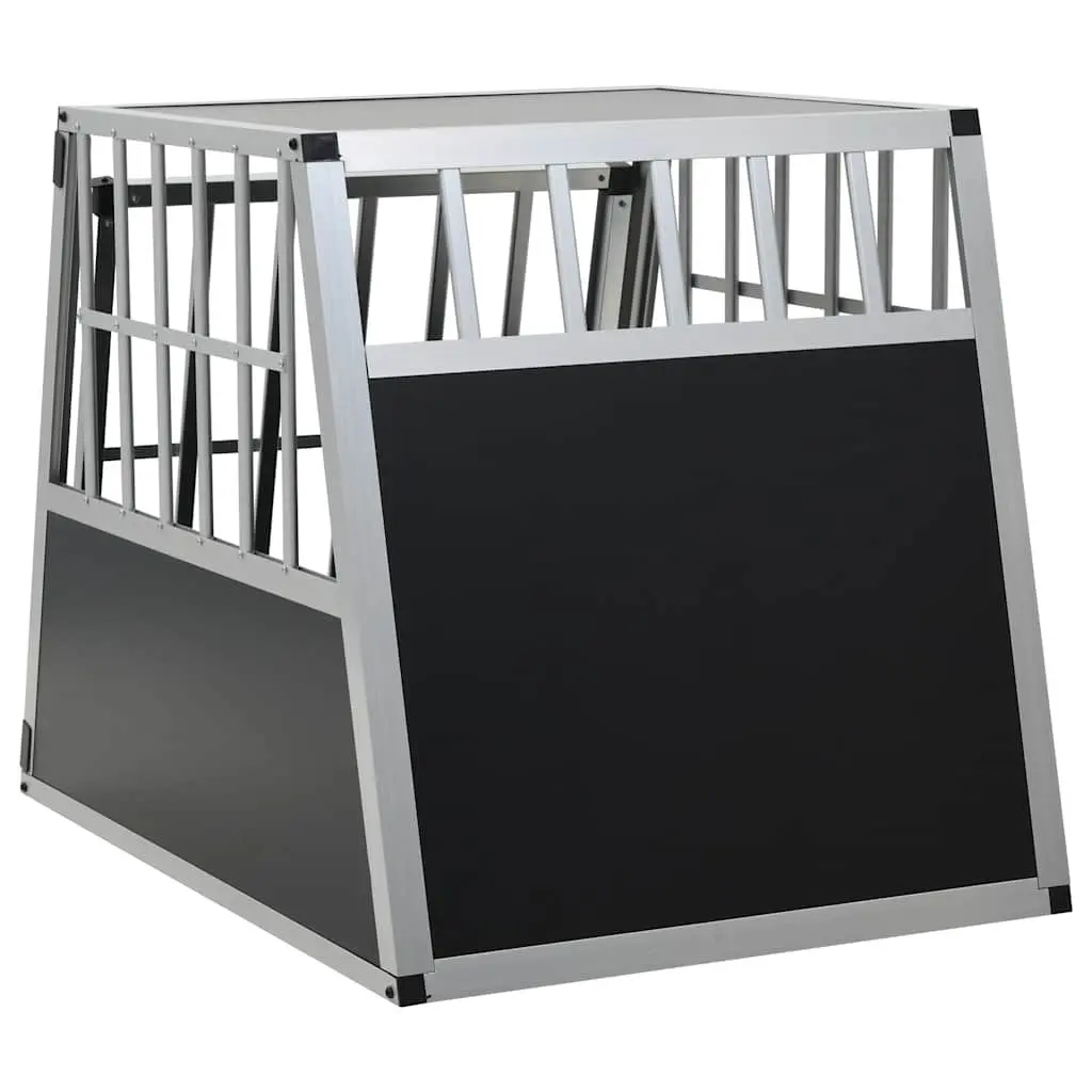 Dog Cage Single Door 65x91x69.5 cm Portable Car Travel Crate Lightweight Easy