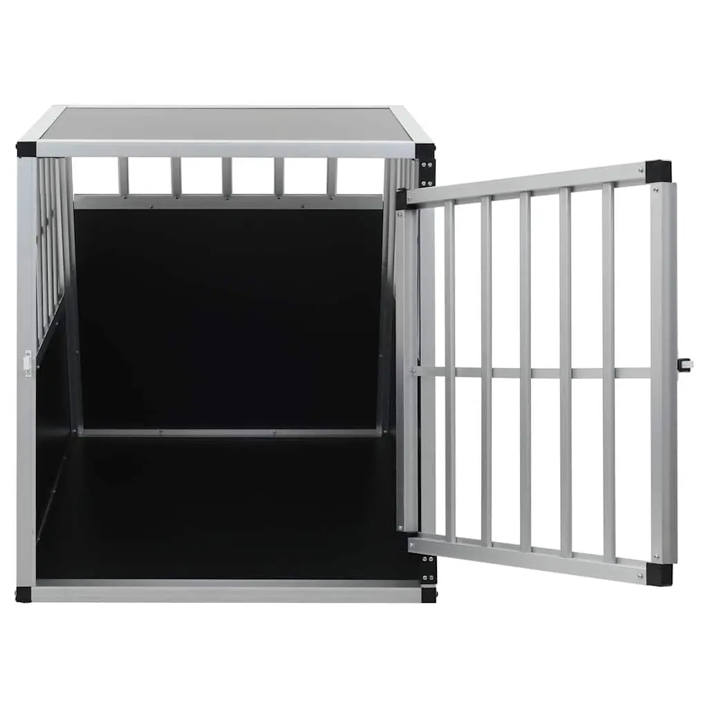 Dog Cage Single Door 65x91x69.5 cm Portable Car Travel Crate Lightweight Easy