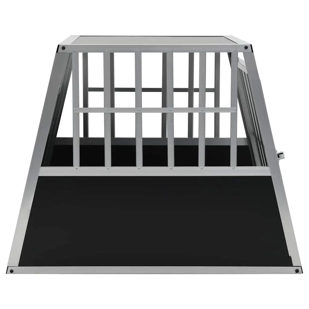 Dog Cage Single Door 65x91x69.5 cm Portable Car Travel Crate Lightweight Easy