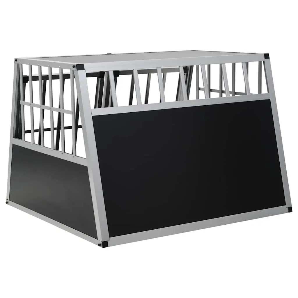 Dog Cage Aluminium MDF 94x88x69cm Silver