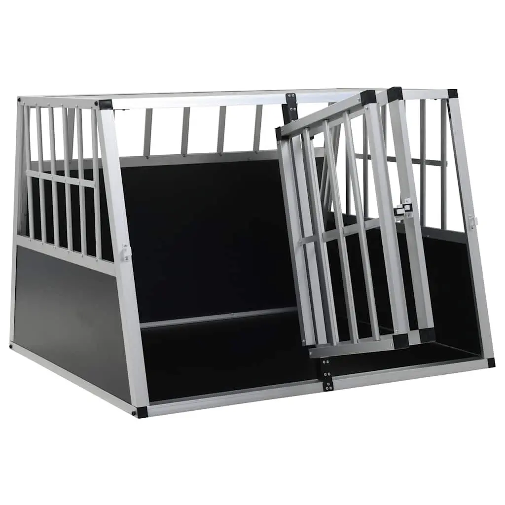 Dog Cage Aluminium MDF 94x88x69cm Silver